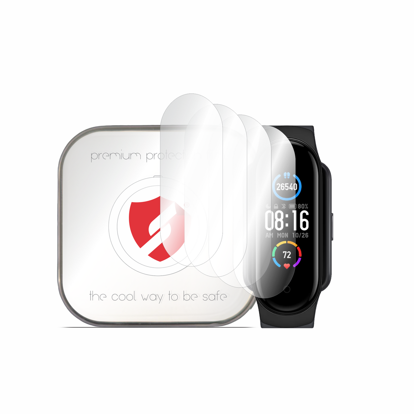 Folia ochronna Smart Protection Premium Classic do Amazfit Band 5 / Xiaomi Smart Band 6 / Band 5, zestaw 4 sztuki, plastik