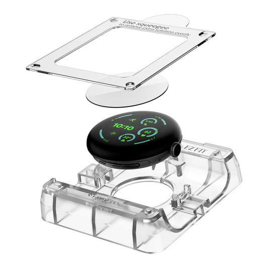 Folia ochronna Spigen Elite Shield EZ FIT do Google Pixel Watch 41mm Series, zestaw 2 sztuki, szkło hartowane, przezroczysta AFL08524