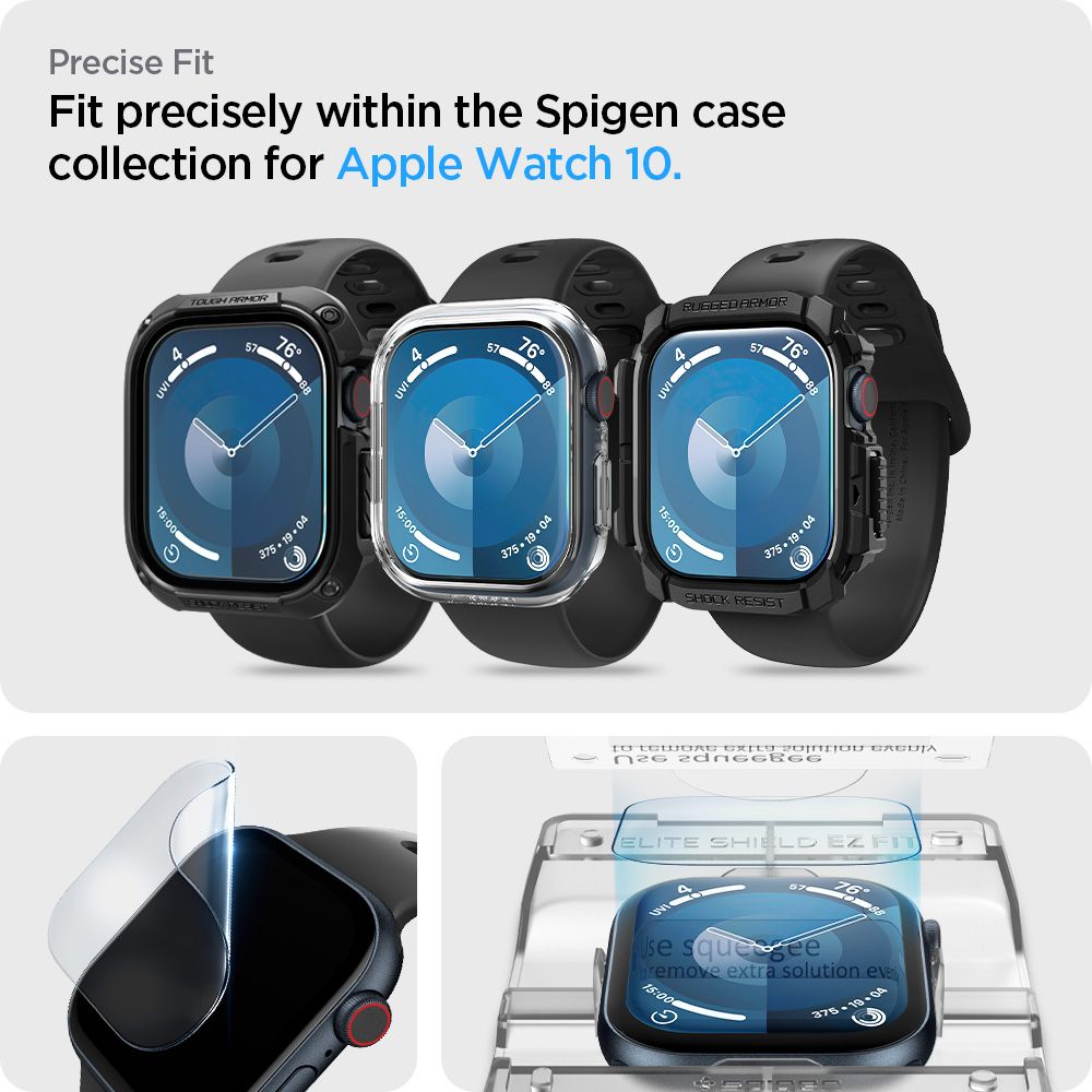 Spigen Elite Shield EZ FIT dla Apple Watch serii 46mm, zestaw 2 sztuk, tworzywo sztuczne AFL08579 