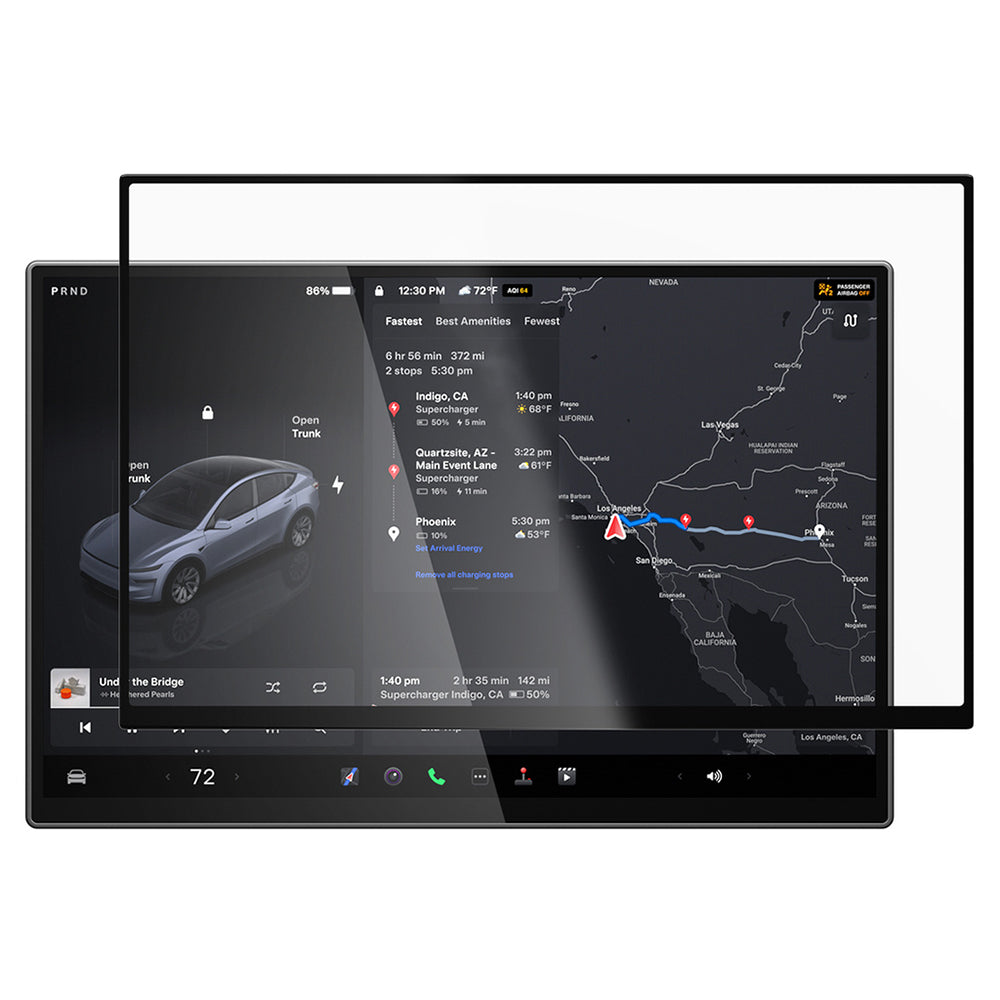 Spigen GlastR EZ FIT Anti-Glare Screen Protector for Tesla Y 2026 Premium / Performance Navigation, Tempered Glass AGL10819