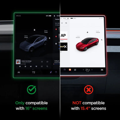 Spigen GlastR EZ FIT Protective Film for Tesla Y 2026 Premium / Performance Navigation, Tempered Glass AGL10820