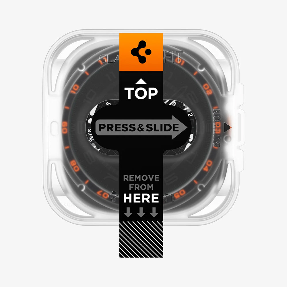Folia ochronna Spigen GlastR EZ FIT do Samsung Galaxy Watch Ultra2, szkło hartowane, zestaw 2 sztuki AGL11758