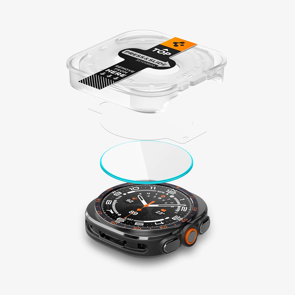 Folia ochronna Spigen GlastR EZ FIT do Samsung Galaxy Watch Ultra2, szkło hartowane, zestaw 2 sztuki AGL11758