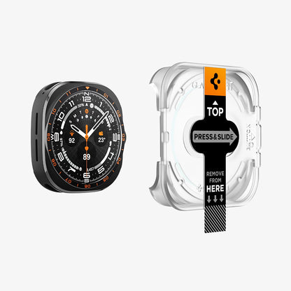 Folia ochronna Spigen GlastR EZ FIT do Samsung Galaxy Watch Ultra2, szkło hartowane, zestaw 2 sztuki AGL11758
