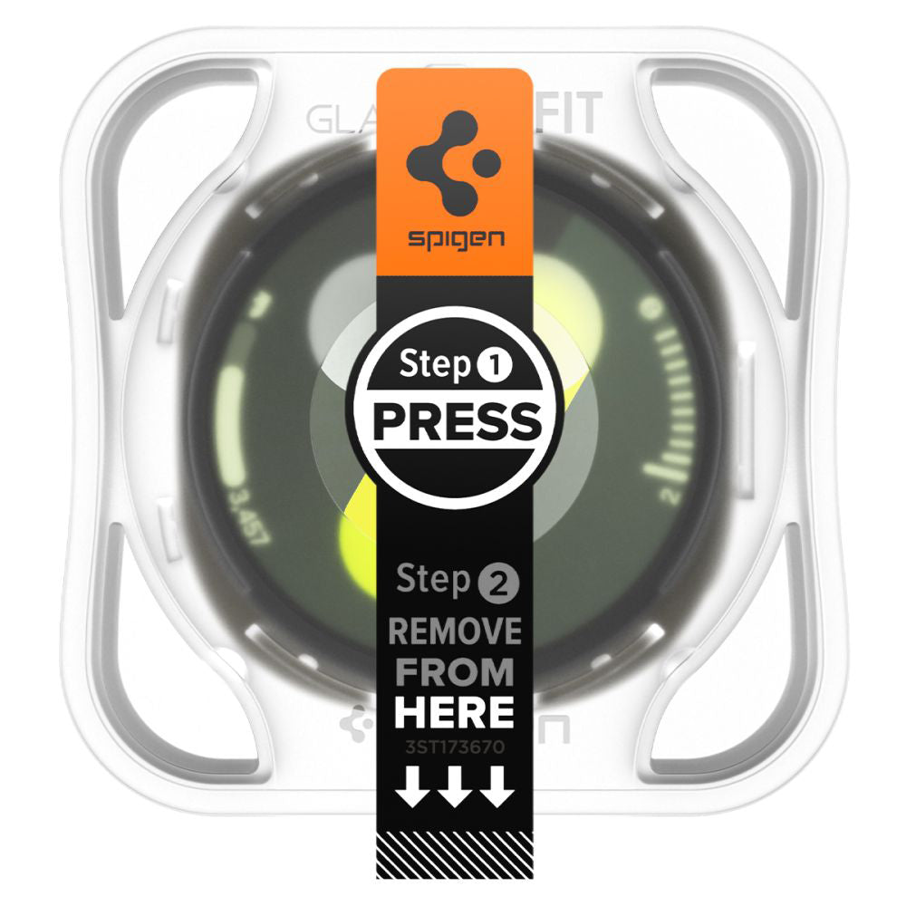 Folia Ochronna Spigen GlastR EZ FIT dla Samsung Galaxy Watch8 40mm, Zestaw 2 sztuki, Szkło Hartowane AGL09876