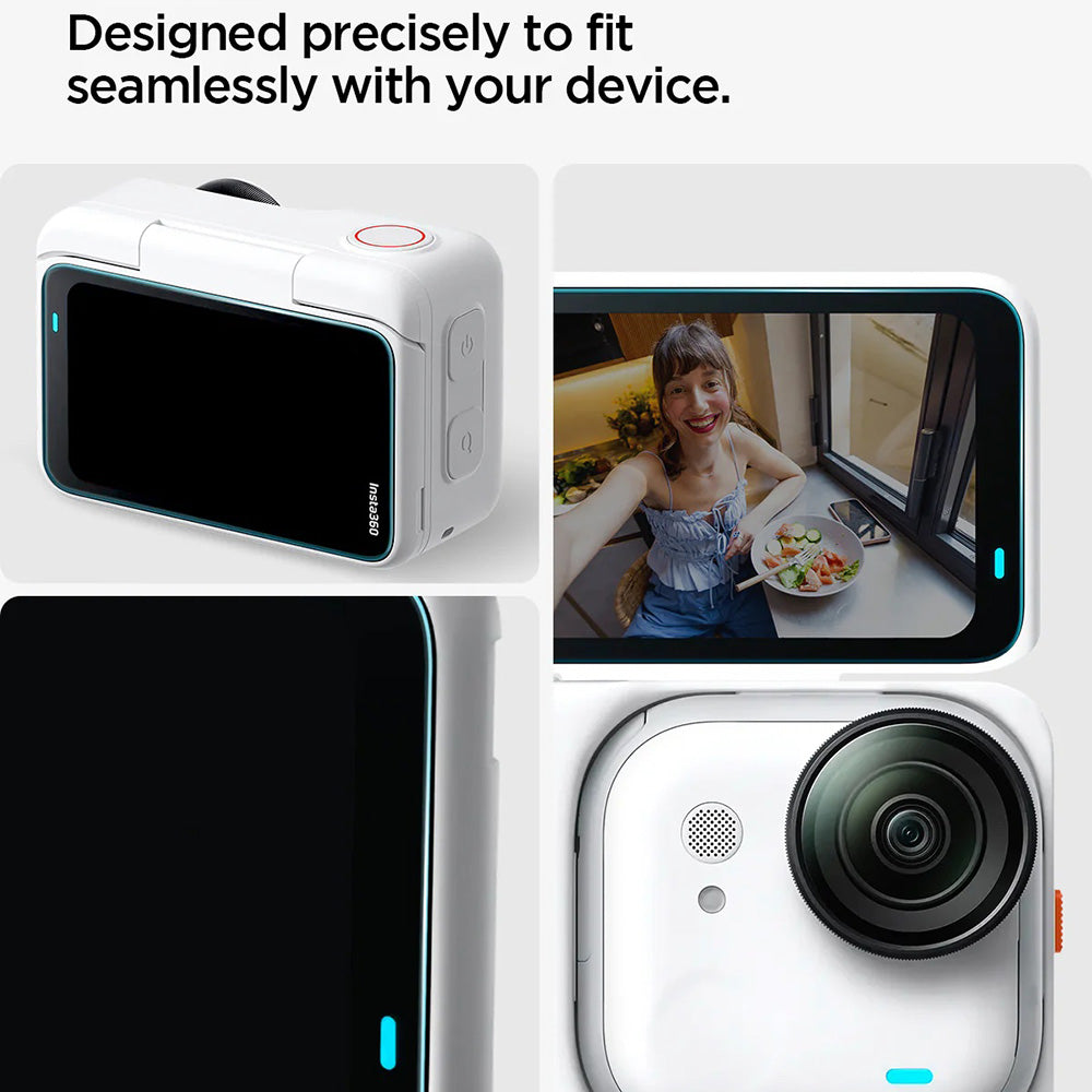 Folia Ochronna do Ekranu Spigen GlastR Slim dla Insta360 Go Ultra, Hartowane Szkło, Zestaw 2 sztuki AGL11171