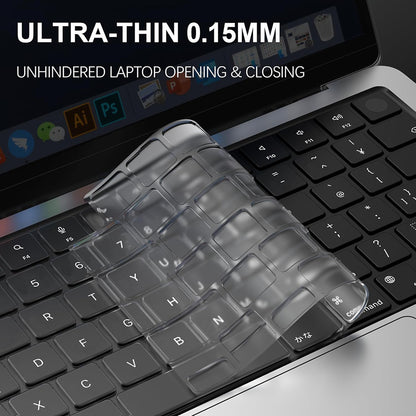 Etui ochronne na klawiaturę Techsuit PureTypeX do Apple MacBook Pro 14 / Air 13 / Air 15 Series, przezroczyste