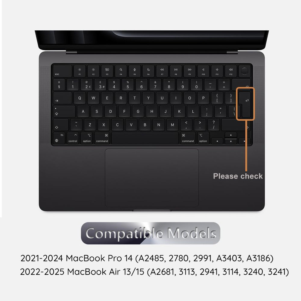 Etui ochronne na klawiaturę Techsuit PureTypeX do Apple MacBook Pro 14 / Air 13 / Air 15 Series, przezroczyste