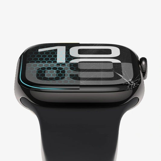 Folia ochronna Tech-Protect Flex+ dla Apple Watch 46mm Series, Zestaw 2 sztuki, Elastyczne szkło, Czarna