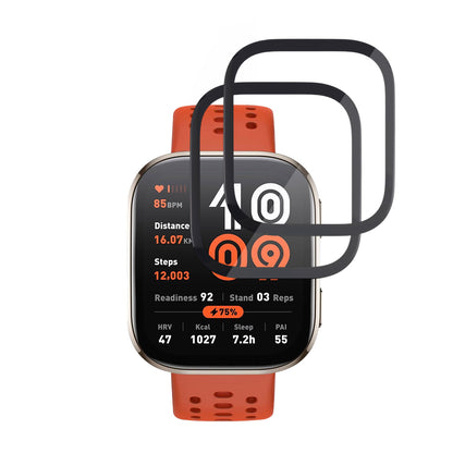 Folia Ochronna Techsuit Nano Flex dla Amazfit Bip 6, Zestaw 2 sztuki, Plastik, Czarna
