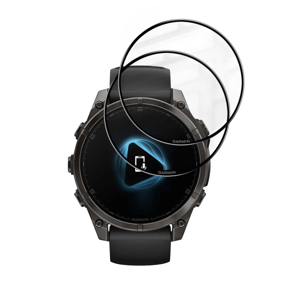 Folia ochronna Techsuit Nano Flex do Garmin Fenix 8 Pro 47mm / 8 47mm, Zestaw 2 sztuki, Plastik, Czarna