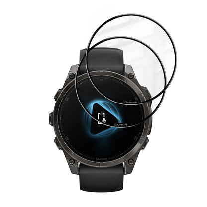 Folia ochronna Techsuit Nano Flex do Garmin Fenix 8 Pro 47mm / 8 47mm, Zestaw 2 sztuki, Plastik, Czarna