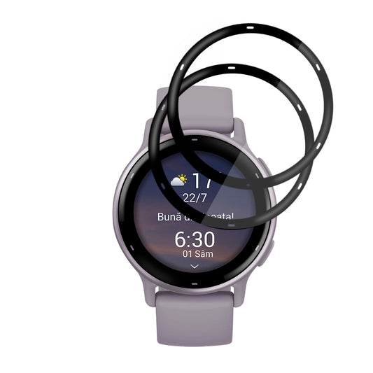 Folia ochronna Techsuit Nano Flex do Garmin Vivoactive 5, zestaw 2 sztuki, plastik, czarna