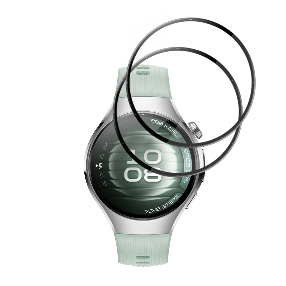 Techsuit Nano Flex Protection Film for Huawei Watch 5 42mm, Set of 2 Pieces, Plastic, Black