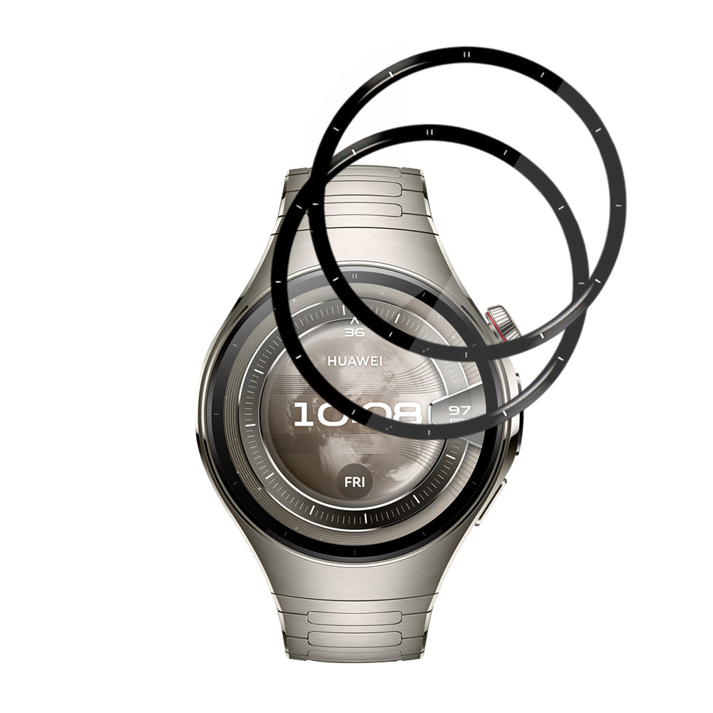 Folia Ochronna Techsuit Nano Flex dla Huawei Watch 5 46mm, Zestaw 2 sztuki, Plastik, Czarna