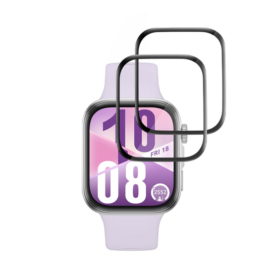 Folia Ochronna Techsuit Nano Flex dla Huawei Watch Fit 4, Zestaw 2 sztuki, Plastik, Czarna