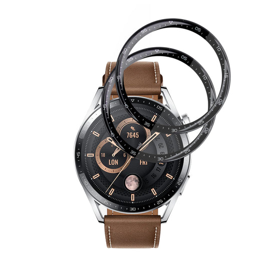 Folia Ochronna Techsuit Nano Flex dla Huawei Watch GT 3 46mm, Zestaw 2 sztuki, Plastik, Czarna