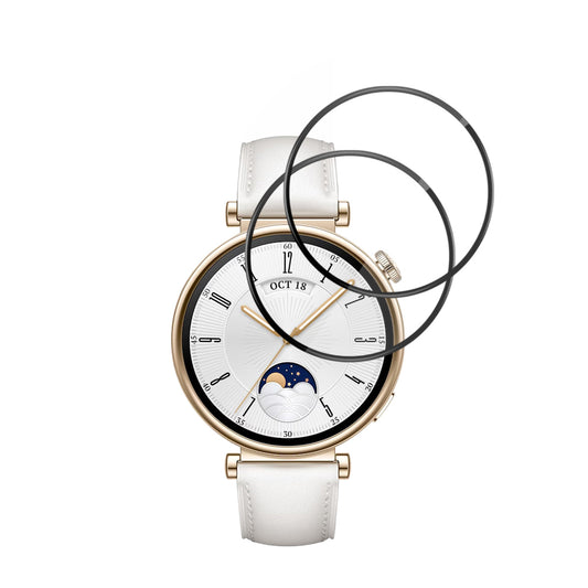Folia Ochronna Techsuit Nano Flex dla Huawei Watch GT 4 41mm, Zestaw 2 sztuki, Plastik, Czarna
