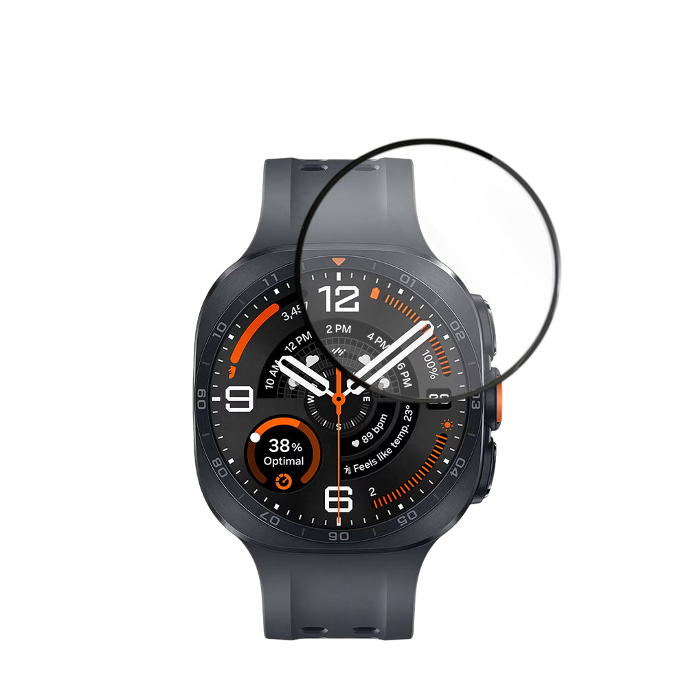 Techsuit Nano Flex Protective Film for Samsung Galaxy Watch Ultra2, Plastic, Set of 2 pieces, Black
