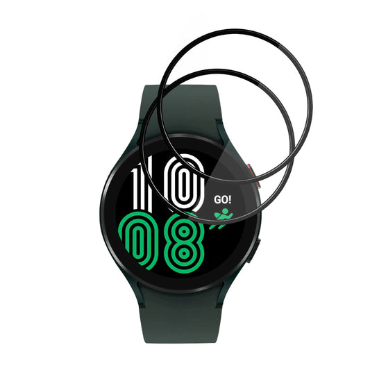 Folia ochronna Techsuit Nano Flex dla Samsung Galaxy Watch4 44mm, Zestaw 2 sztuki, Plastik, Czarna