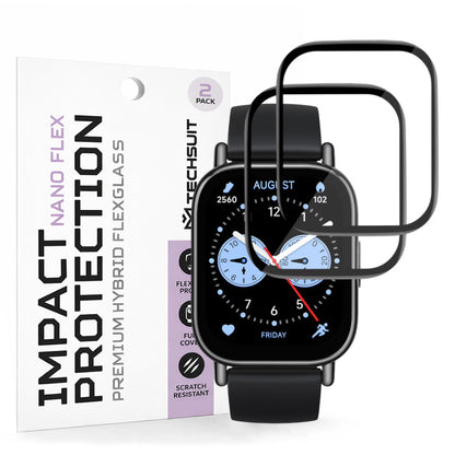 Folia ochronna Techsuit Nano Flex dla Xiaomi Redmi Watch 5 Lite, Zestaw 2 sztuki, Plastik, Czarna