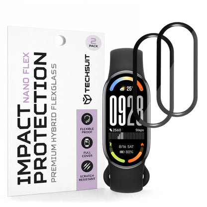 Folia Ochronna Techsuit Nano Flex do Xiaomi Smart Band 10, Zestaw 2 sztuki, Plastik, Czarna