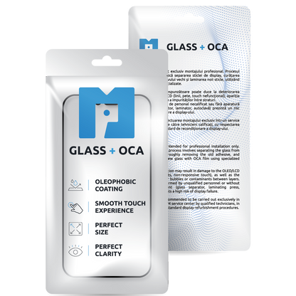 Screen Glass + OCA MP compatible with Apple iPhone 13 Pro / 13, Black