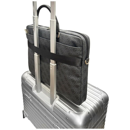 Guess 4G Round Classic Logo Bag for 16-inch Laptop, Black