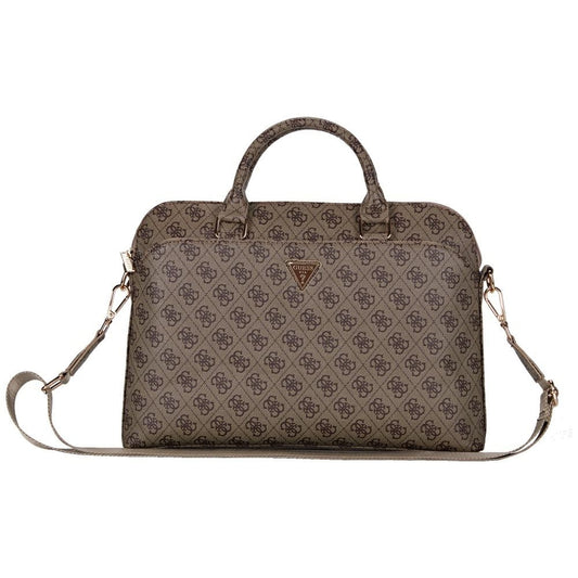 Torba Guess 4G Triangle Logo na Laptop 15 cali, Brązowa