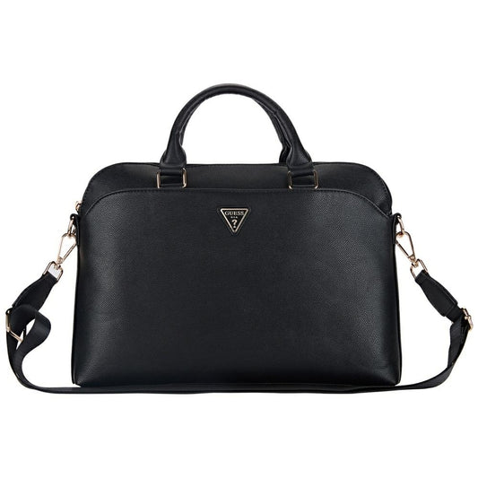 Torba Guess Grained Triangle Logo na Laptop 15 cali, Czarna