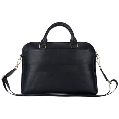 Guess Grained Triangle Logo Laptop Bag 15inch, Black