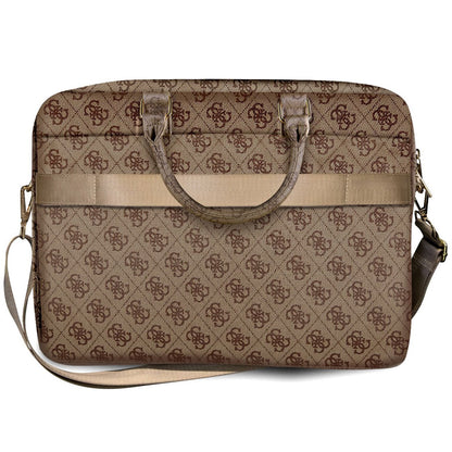 Torba Guess 4G Metal Logo na laptop 15 cali - 16 cali, Brązowa