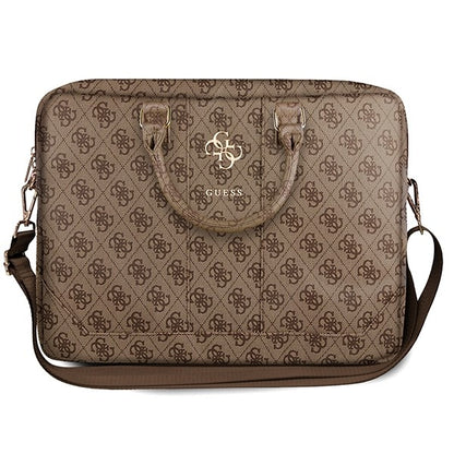 Torba Guess 4G Metal Logo na laptop 15 cali - 16 cali, Brązowa