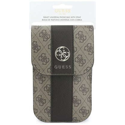 Uniwersalna torba na telefon, Guess, 4G Classic Logo Stripe, brązowa
