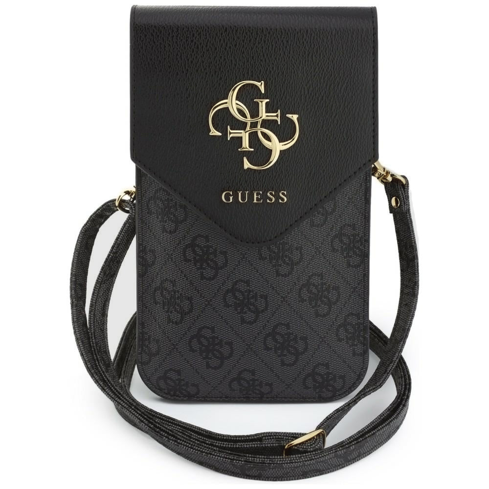 Uniwersalna torba na telefon, Guess, 4G Grained Classic Logo, czarna