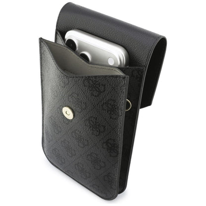 Uniwersalna torba na telefon, Guess, 4G Grained Classic Logo, czarna
