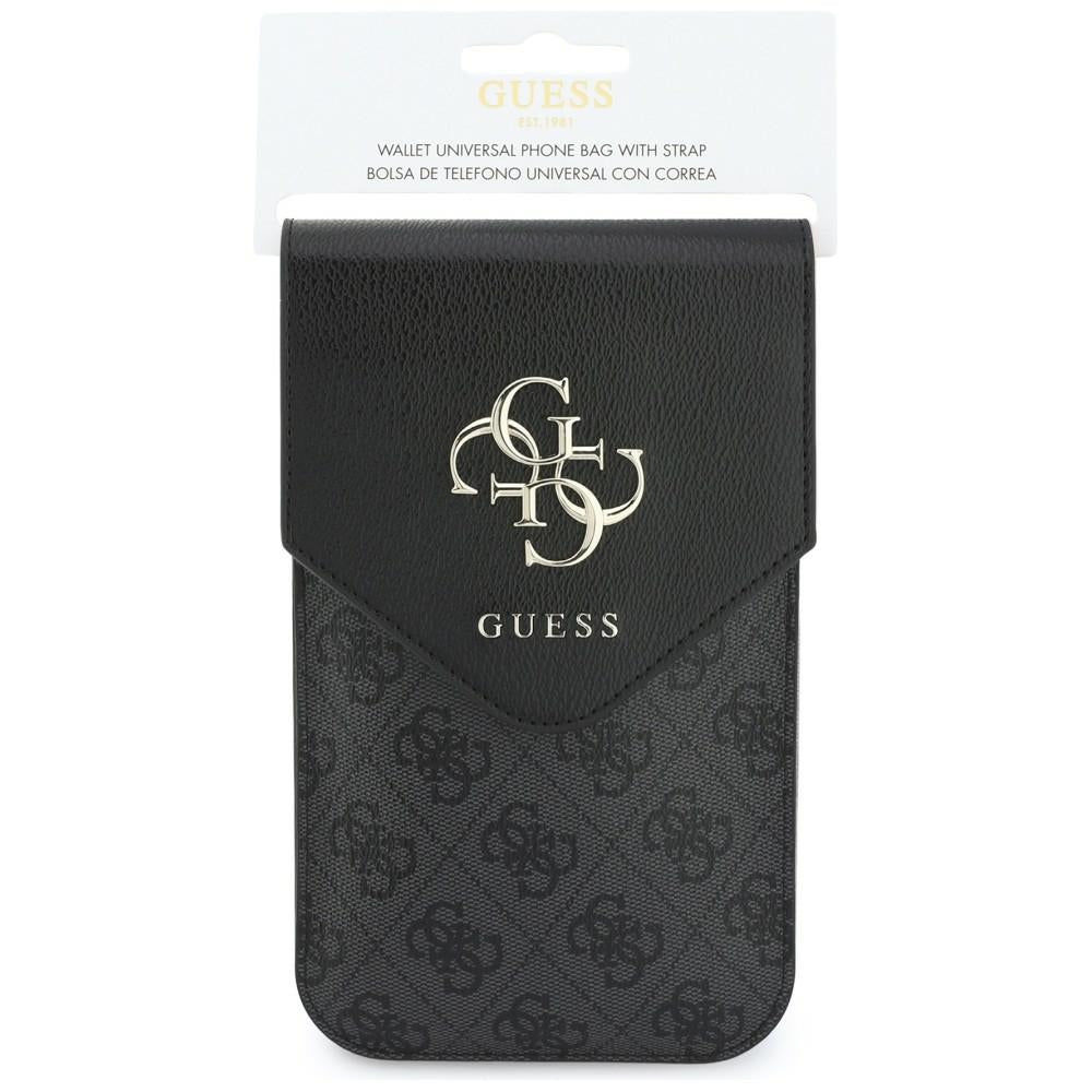 Uniwersalna torba na telefon, Guess, 4G Grained Classic Logo, czarna