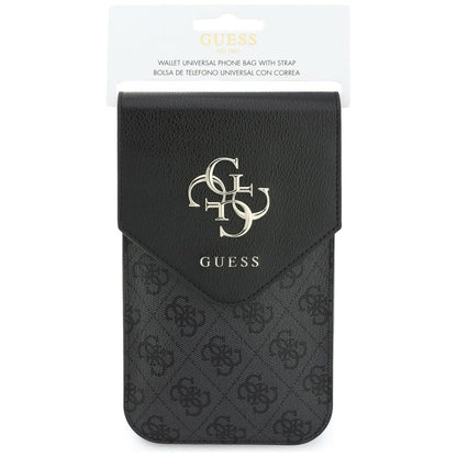 Uniwersalna torba na telefon, Guess, 4G Grained Classic Logo, czarna