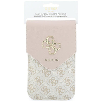 Universal Phone Bag, Guess, 4G Grained Classic Logo, Pink