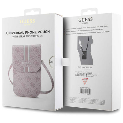 Universal Phone Bag, Guess, 4G Stripes, Pink