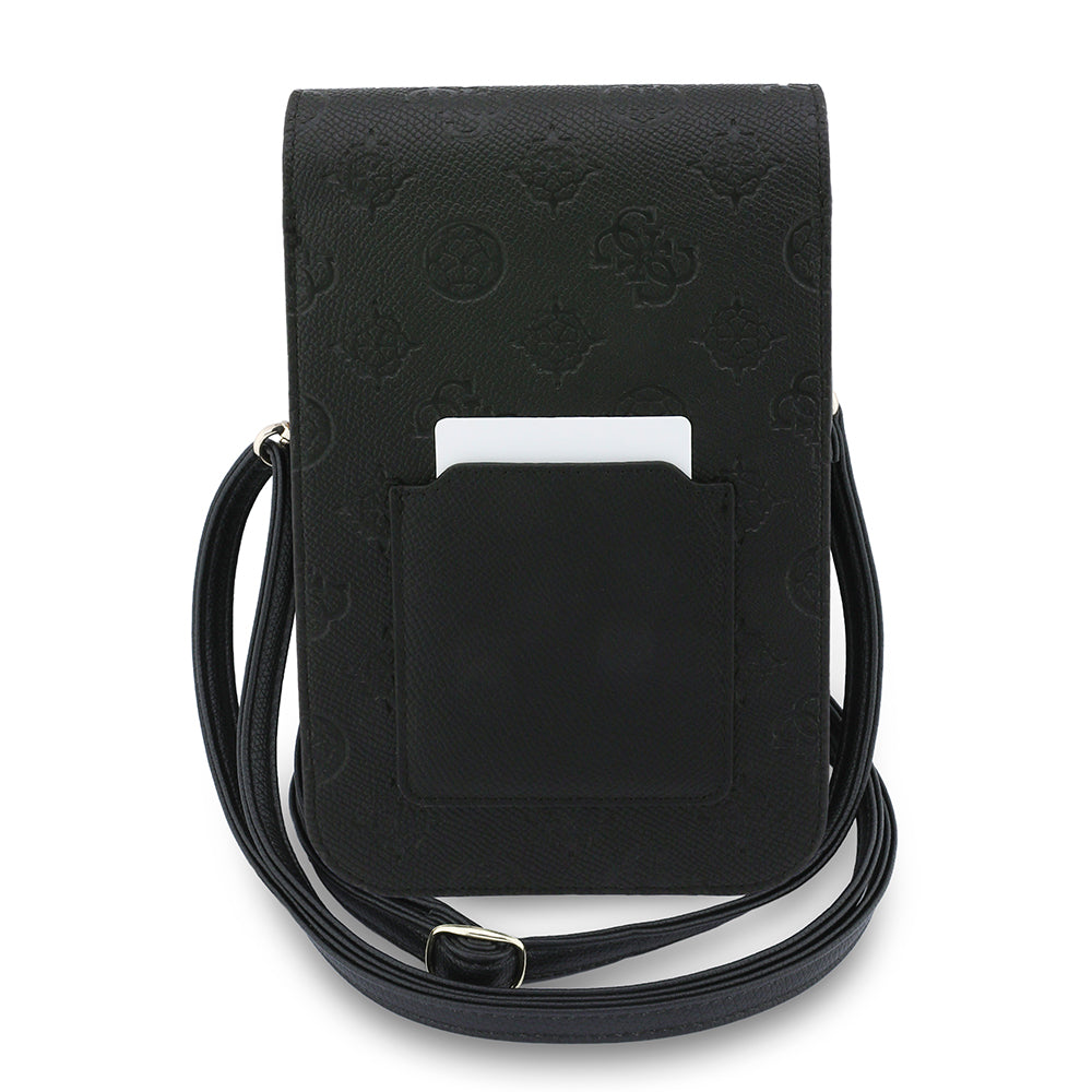 Uniwersalna Torba na Telefon, Guess, Grained Peony, Czarna