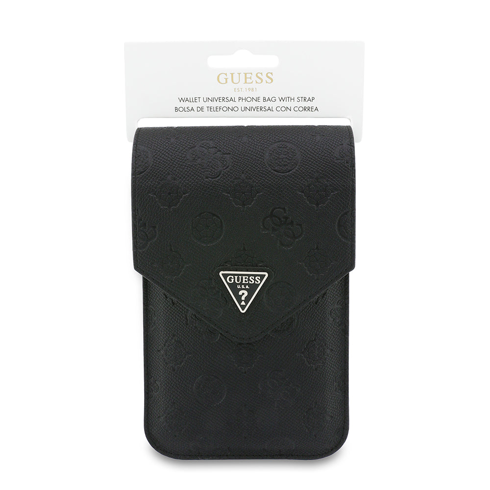 Uniwersalna Torba na Telefon, Guess, Grained Peony, Czarna