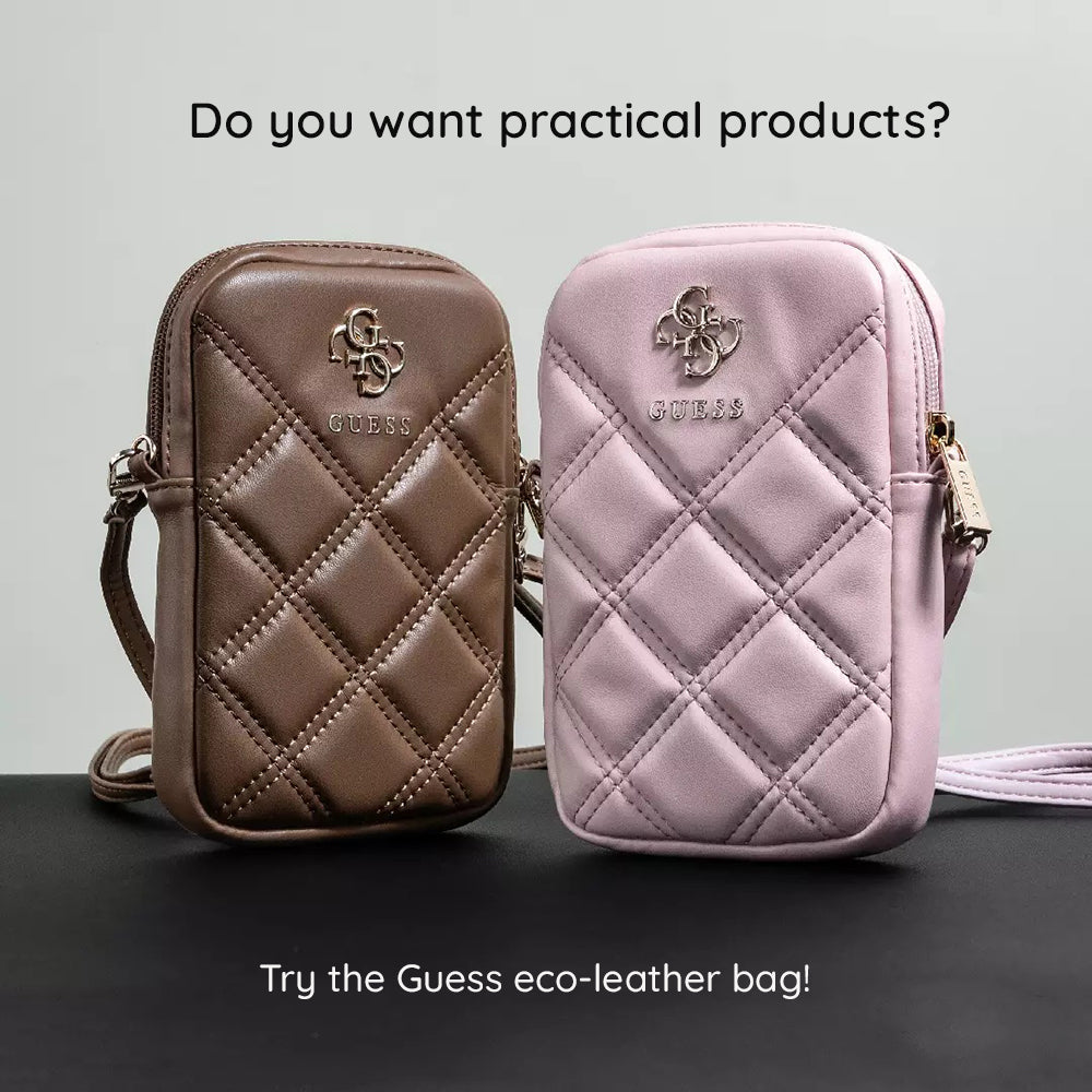 Universal Phone Bag, Guess, Quilted 4G, Pink
