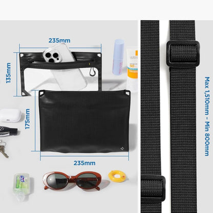 Wodoodorna Uniwersalna Torba i Etui Spigen Crossbag, Czarna AMP09746