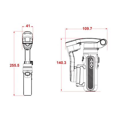 Gimbal Stabilizator Techsuit SK062, Szary