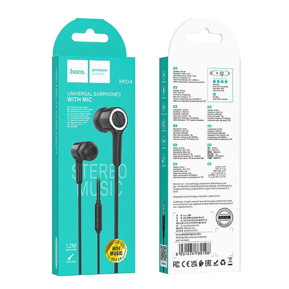 Handsfree 3.5mm HOCO M104, Czarny