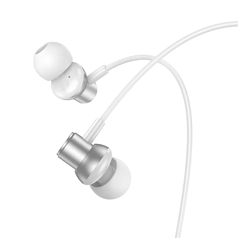 Handsfree 3.5mm HOCO M110, Srebrny