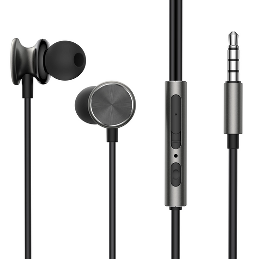 Słuchawki douszne 3,5 mm Joyroom JR-EW03, Szare