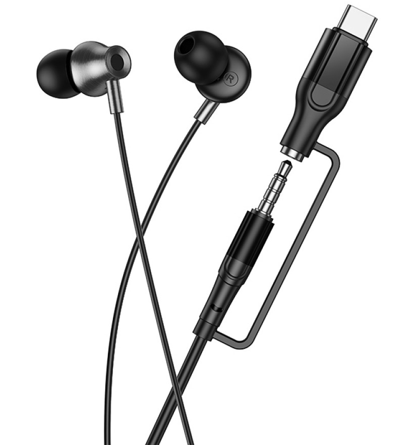 Słuchawki bezprzewodowe 3,5 mm / USB-C HOCO M119A, czarny