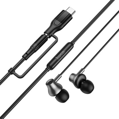 Słuchawki bezprzewodowe 3,5 mm / USB-C HOCO M119A, czarny